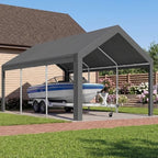 shintenchi carport 10' x 20' heavy duty portable, close-up detail