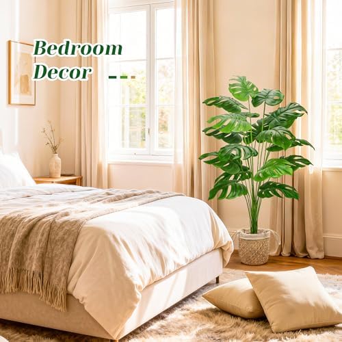 der rose 44" tall fake plants, artificial tree showing dimensions