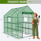 outvita walk-in greenhouse, 3 tiers 12 shelves, durable shown in use