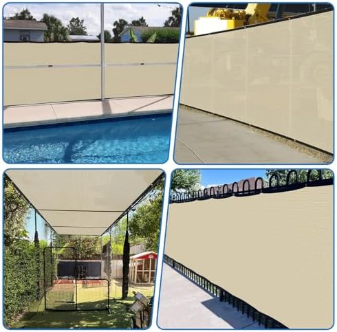 tang fence privacy screen beige 6 feet x, package contents