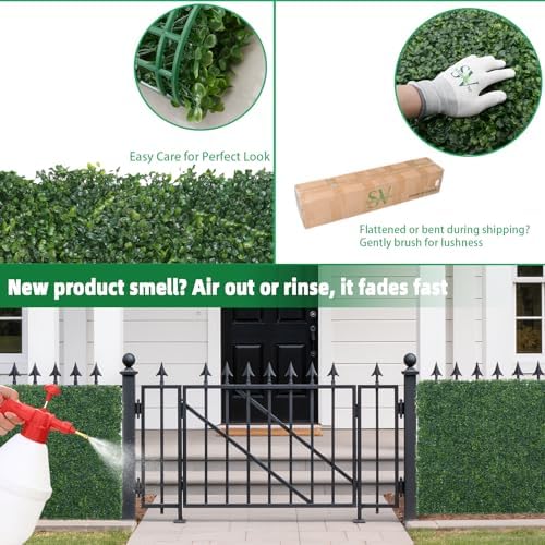 artificial boxwood roll, 48x120 in(40 sqft) uv-anti faux, view 9