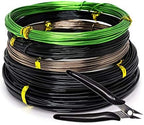 Bonsai Wire 5 Rolls 164 Feet-Training Wire with Cutter for Bonsai Trees | Anodized Aluminum 1mm/1.5mm/2.0mm 3 Size Perfect for Garden Enthusiasts