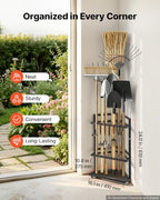 vevor garden tool organizer for corner, 17 slots shown in use