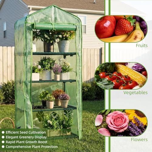 4 tier mini greenhouse - portable indoor outdoor, package contents
