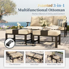 sunshine valley 5 pcs patio furniture set, metal on a desk or shelf