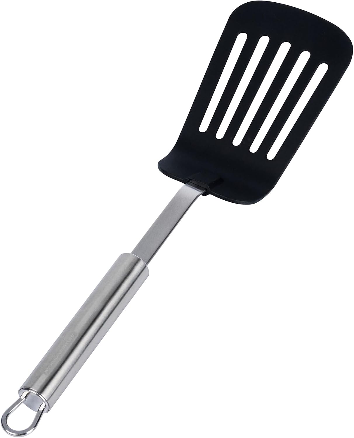 Restaurantware Nylon Slotted Turner - 6 Pack - German Standard Large Kitchen Spatula with Stainless Steel Handle, Non-Stick Safe, Dishwasher Safe - Heat-Resistant Slotted Spatula for Eggs, Fish