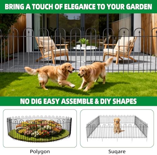 garden fence animal barrier - 10 panels, 32 showing dimensions