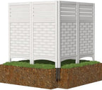 zzm white privacy fence panels outdoor decorative air, view 9