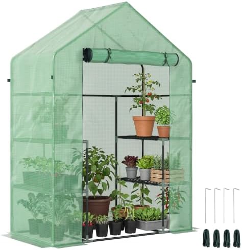 outsunny 5' x 2.5' x 6.5' mini walk-in, main product view