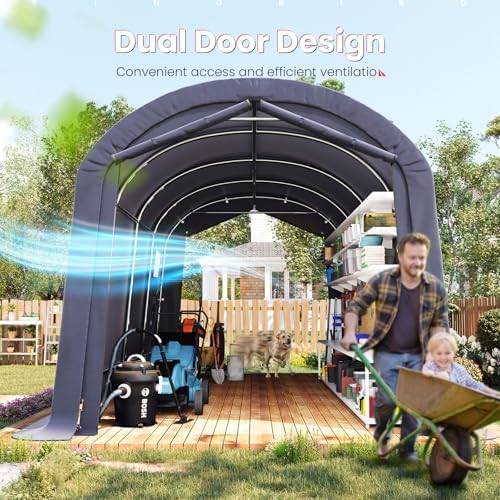 king bird 10' x 20' carport shelter with, package contents