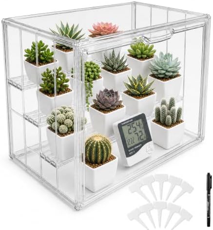 mini greenhouse indoor kit with hygrometer&growth label for, main product view