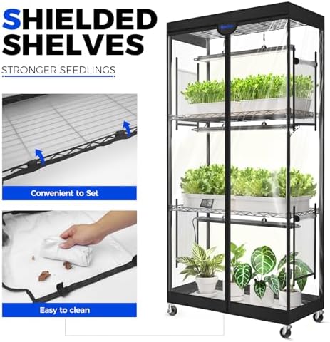barrina lp750 indoor greenhouse with grow light, 4, package contents