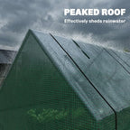 outsunny 9' x 3' x 3' mini greenhouse, front angle view