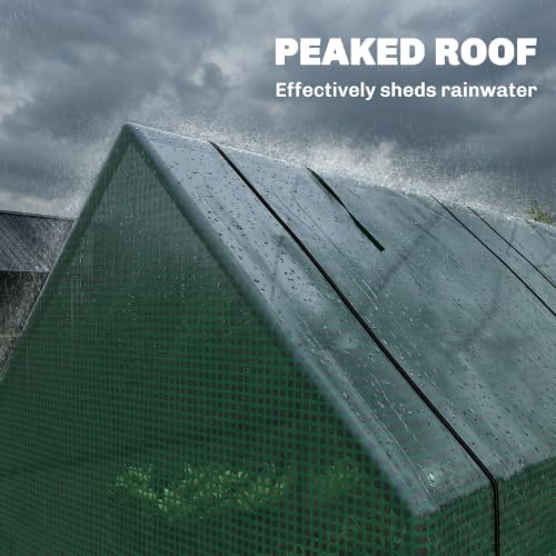outsunny 9' x 3' x 3' mini greenhouse, front angle view