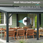 domi 10'x 16' lean to gazebo,outdoor gazebo pergola, view 9