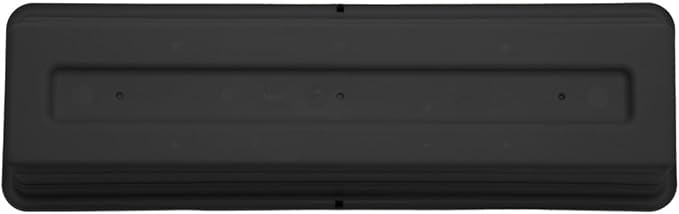 Bloem Dura Cotta 18" Black Resin Rectangle Window Box Planter with Saucer Tray for Indoor and Outdoor Gardening