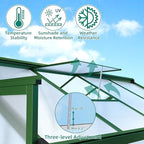 6x8 ft greenhouse - large aluminum greenhouses for, side view