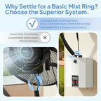 rovsun 26inch wall mount misting fan with bldc, close-up detail
