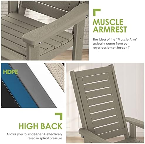 greenvines outdoor rocking chairs set of 2, hdpe, package contents