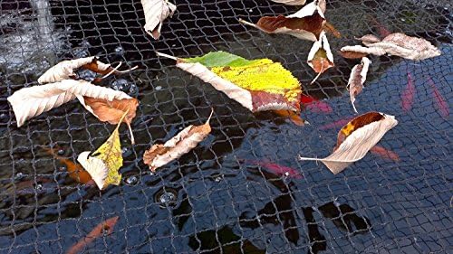 pondh2o premium koi pond cover netting, 33 ft, side view