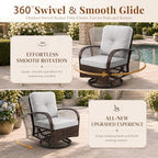 outdoor swivel rocker patio chairs, 3 piece patio shown in use