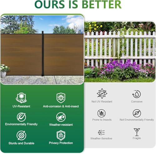 mondaria privacy fence for outside, 6ftx7.6ft outdoor privacy, package contents