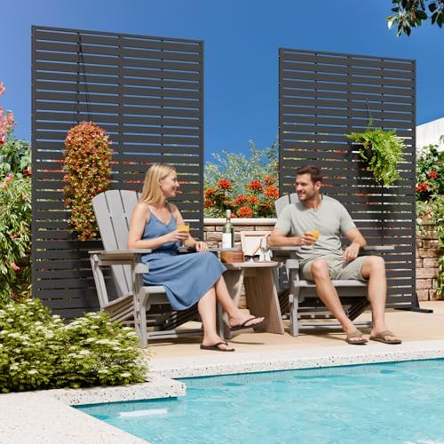 72" privacy screen outdoor privacy fence panel for, side view