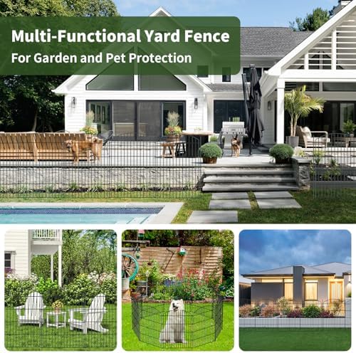 10‑panel no‑dig metal garden fence 32"h x 23.6'l, package contents