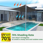 70% shade cloth, 14ftx20ft hdpe mesh tarp with, close-up detail
