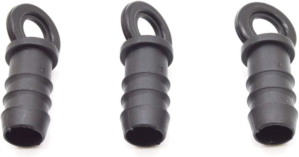 S&M 540400 Drip End Cap 12 mm-Blister Pack of 3, Black