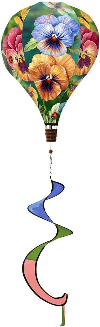 Briarwood Lane Spring Pansy Trio Balloon Wind Twister 54x12 for Spring Balloon