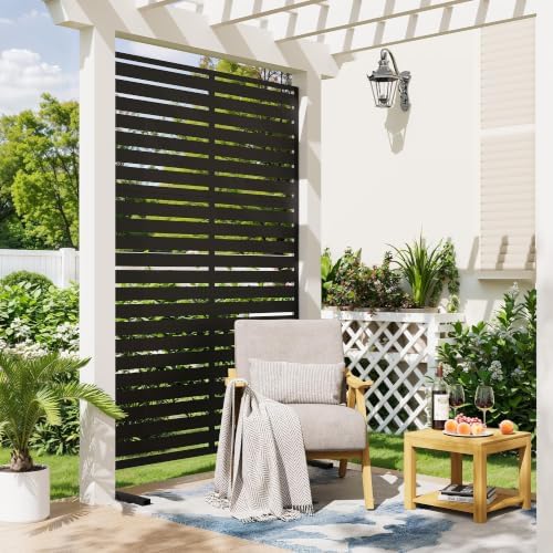garvee outdoor metal privacy screen, 72*47" decorative garden on a desk or shelf