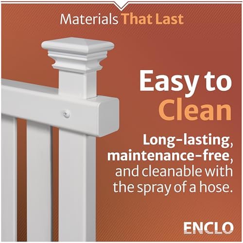 enclo premium white vinyl privacy screen, diy no, view 9