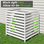 42” h x 38” w air conditioner fence, side view