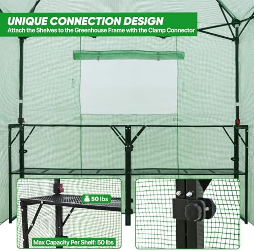 eagle peak 7x7 pop up greenhouse portable walk-in, package contents