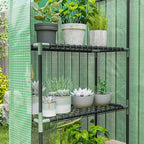outsunny 5' x 2.5' x 6.5' mini walk-in, view 9