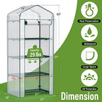 workpro mini greenhouse, 4-tier portable small greenhouses (27"x shown in use