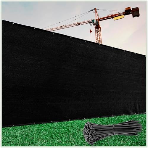 colour tree 4' x 25' black fence privacy, main product view