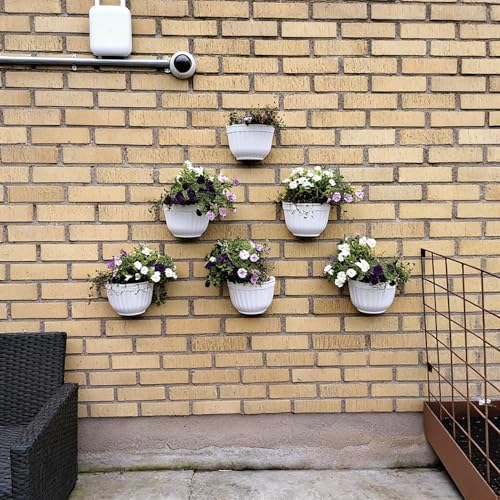 resin wall hanging planter pots vertical garden living, side view