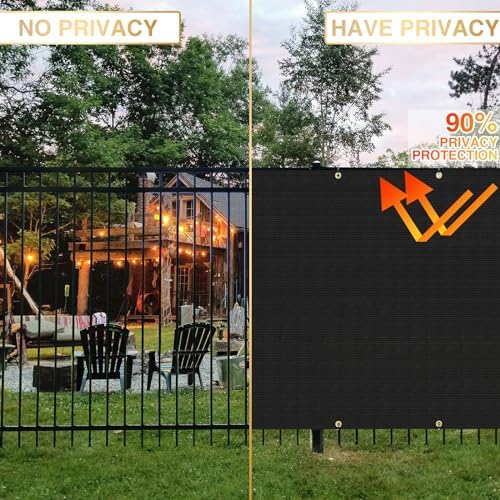 privacy fence screen 4' x 40' heavy duty, side view