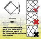bird netting 25x25 ft, 1/2in mesh garden bird, package contents