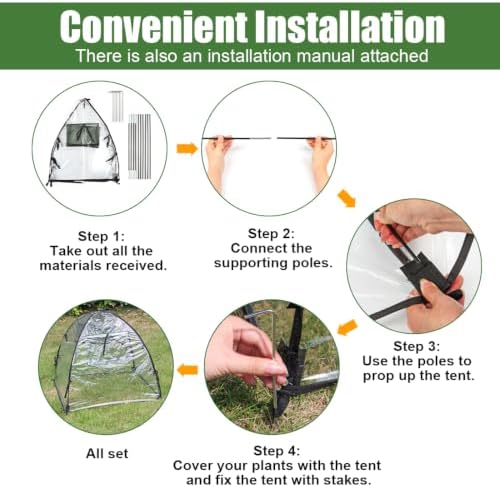 clear plant covers freeze protection, 2-pack cloches & on a desk or shelf