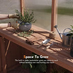 modern shade everbloom 6.5'x10' wooden greenhouse, 8' extra-tall, view 9