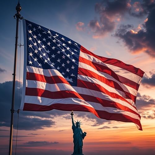american flag for outside 4x6 ft, deluxe heavy, close-up detail