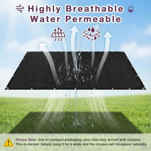 90% sun shade cloth with gromments, 0 8', package contents
