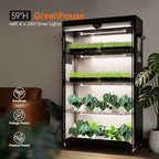 bstrip indoor greenhouse with grow light oxford cover shown in use