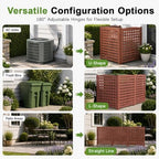 32" w x 38" h air conditioner fence showing dimensions