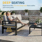 solaste aluminum patio furniture set for all weather, package contents
