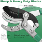 heavy duty anvil lopping shears -2 inch cutting, close-up detail