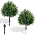 27.6'' artificial cedar topiary ball trees (2 pack), main product view